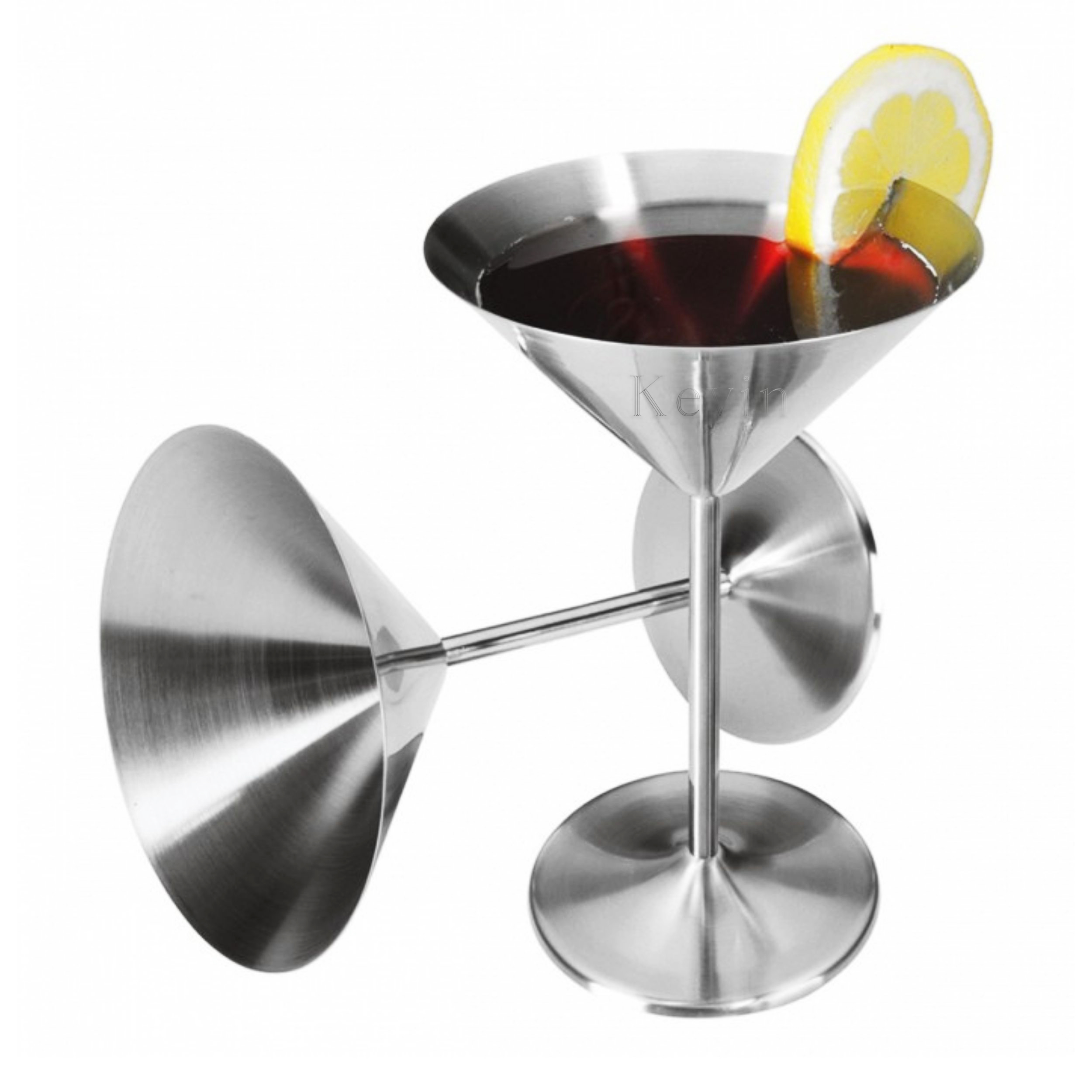 Polished Stainless Steel Martini Glass